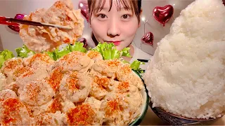 ASMR Spicy Mayonnaise Shrimp【Mukbang/ Eating Sounds】【English subtitles】