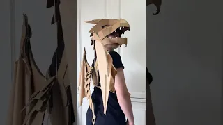 DIY Cardboard Dragon Costume, template available on website. Zygote Brown Designs  #dragon #cosplay