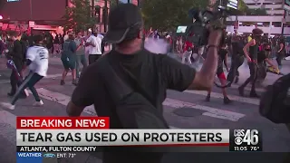 Peaceful protests end with last minute chaos