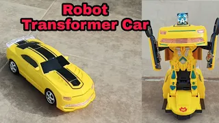 transformers unboxing video  of yellow car toy