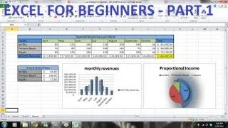 How to Use Excel 2010 Tutorial FOR BEGINNERS PART 1 - How to use Excel - formulas, charts, tables