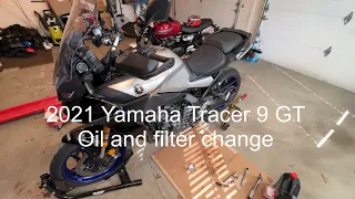 2021 Yamaha Tracer 9 GT Oil and Filter Change