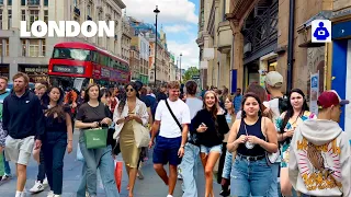 London Busy Walk 🇬🇧 OXFORD Street, Marble Arch to Tottenham Court Road | Central London Walking Tour