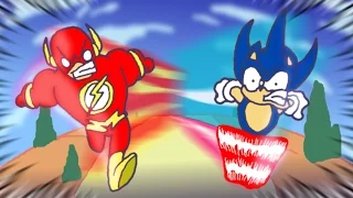 Who is Faster? Sonic the Hedgehog VS The Flash - Animation