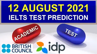 12 AUGUST 2021 IELTS TEST PREDICTION BY ASAD YAQUB