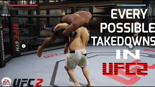 EVERY POSSIBLE TAKEDOWNS & SLAMS IN UFC2