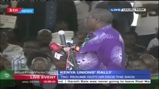 Kenya Unions' Rally: COTU Secretary General Francis Atwoli's speech