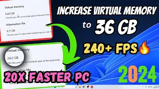 How to Increase RAM on PC / Laptop | increase Virtual Memory on Windows 11/10 🚀| 2024