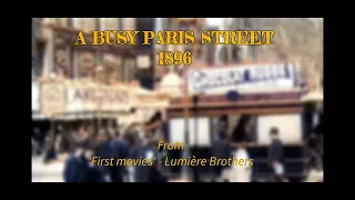 [4K 60FPS] A busy French street,1896 - Lumière movies