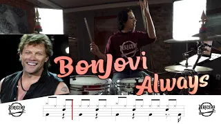 Drum Cover | Bon Jovi - Always | Drum Score | Hugo Zerecero