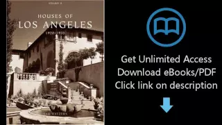 Download Houses of Los Angeles, 1920-1935 (Urban Domestic Architecture) [P.D.F]