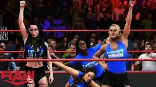 WWE 2K20 RAW TEAM SMACKDOWN INVADES AND ATTACKS TEAM RAW