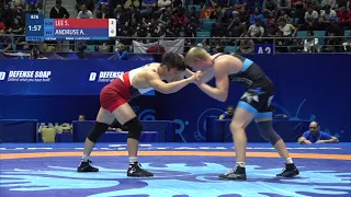 1/16 FS - 74 kg: S. LEE (KOR) v. A. ANDRUSE (EST)