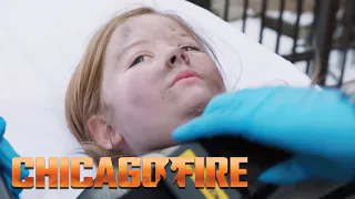 Young girl trapped inside a burning building | Chicago Fire