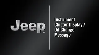 Instrument Cluster Display / Change Oil Message | How To | 2021 Jeep Renegade