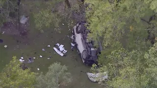 1 dead, 1 critical, and 1 suspect at-large after Harvey shooting, SUV crash