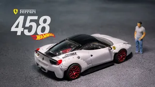 Ferrari 458 Liberty Walk Widebody Hot Wheels Custom