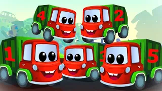 Five Little Garbage Truck | Nursery Rhymes & Kids Songs with Zeek & Friends | Cars Song