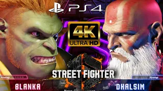 Street Fighter 6 PS4 BLANKA VS DHALSIM Gameplay 4k 60FPS🔥🔥🤯
