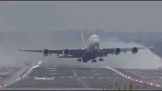 Airbus A380 Best ever Takeoff captured on camera Spectacular crosswind departure