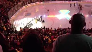 Powerful moment during National Anthem at Bruins game 4/17/