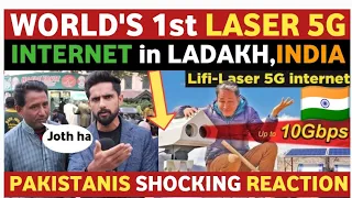 WORLD'S 1ST LIFI LASER 5G IN LADAKH INDIA😮 | PAKISTANIS SHOCKING REACTION ON INDIA REAL TV