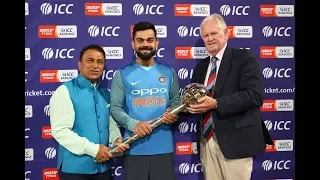 India are presented the ICC Test Championship Mace