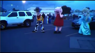 Peppa pig dances with woody and elsa (gasolina meme)