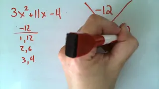 You can use the X Method to Factor Quadratics whether or not the squared term has a coefficient!