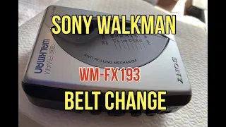 Sony Walkman WM-FX193 Belt Change & Service. Retro Radio Cassette Repair