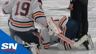 Alex DeBrincat Throws A Nasty Hit On Ethan Bear And Receives Boarding Major