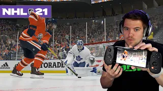 PLAYING NHL 21 ON MY PHONE?! *SHOOTOUT CHALLENGE #13*