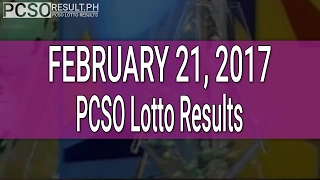 PCSO Lotto Results February 21, 2017 (6/58, 6/49, 6/42, 6D, Swertres & EZ2)