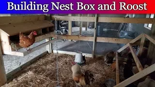 Building a Chicken Coop in the Barn - Part 2 - Building the nest box and chicken roost