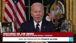 Joe Biden: "El éxito de Israel y de Ucrania es vital para la seguridad de Estados Unidos"
