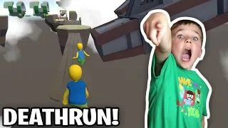EPIC DEATHRUN MAP in HUMAN FALL FLAT MULTIPLAYER DAD VS SON