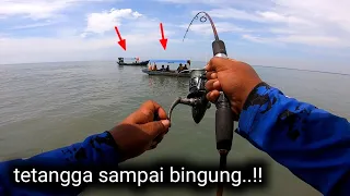 di serbu pasukan barramundi besar!!sampai jadi tontonan pemancing lain