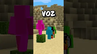 MINECRAFT, mas minha Voz MUDA a cada DANO! 2 #shorts