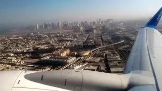 Takeoff from Dubai DXB FlyDubai boeing 737-800