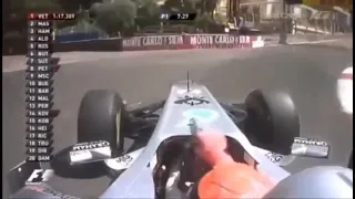 F1 2011 Monaco FP1 Schumacher Crashes