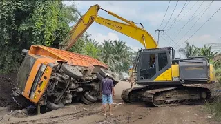 Sungguh PILU🥲 ke-dua kalinya FUSO 220PS tumbang di jalan lintas..