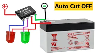 NEW Auto Cut OFF 12 volt Battery Charger Circuit - LM393