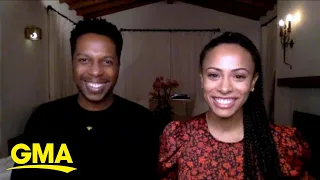 Leslie Odom Jr and wife, Nicolette Robinson, talk about ‘Love in the Time of Corona’ l GMA