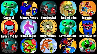 Rainbow Friends Радужные Друзья,Choo Survival,Survival 456 But It's Impostor,Garden of Smashers Ban