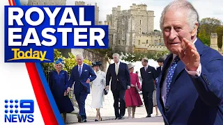 Royal family attend first Easter Sunday service since Queen’s death | 9 News Australia