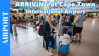 Přílet na mezinárodní letiště Kapské Město v Kapském Městě v Jižní Africe