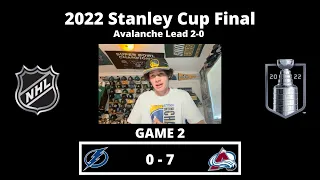 The Avalanche Dominate the Lightning in Game 2 of the Stanley Cup Final