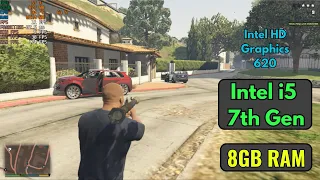 GTA 5 Gameplay Test on 7th Gen i5 without Graphics Card || 8GB RAM on different Resolutions ||