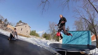 Insane Trampoline Bike Session