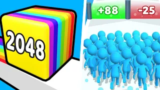 Happy Cubes 2048 2️⃣ VS Count Master Part 24 Android Gameplay |